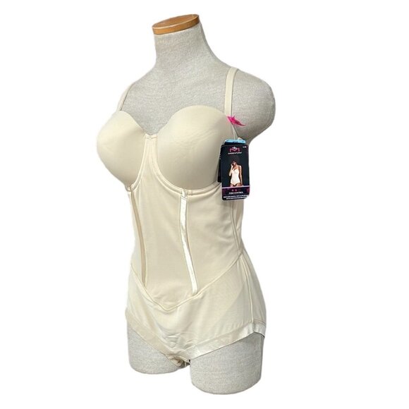 Maidenform Bodysuit Shapewear NWT Tan Firm Control All Over Solutions Size 40C - Picture 3 of 17